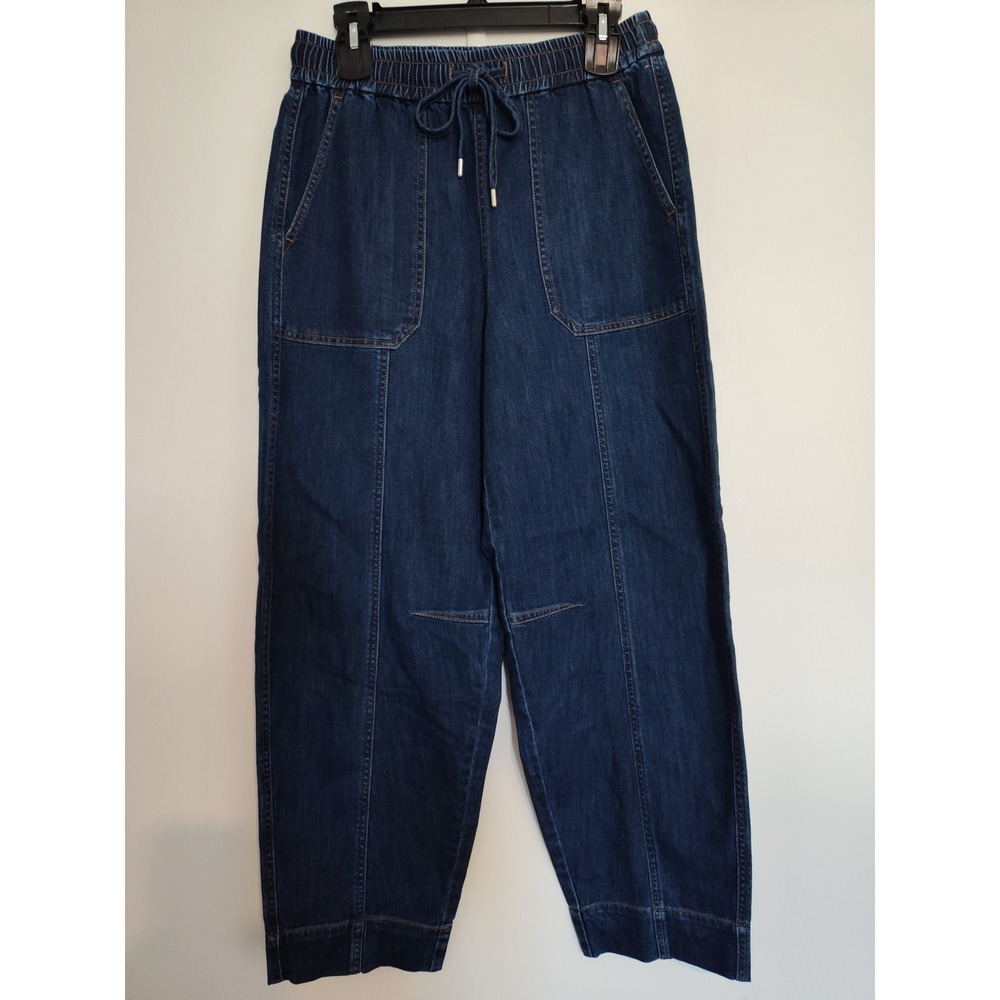 OAT New York Cloud Luxe Denim Joggers Dark Wash ElasticWaist Pants P0438-GW 8 29